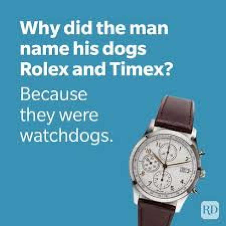 Why did the man name his dogs rolex and timex